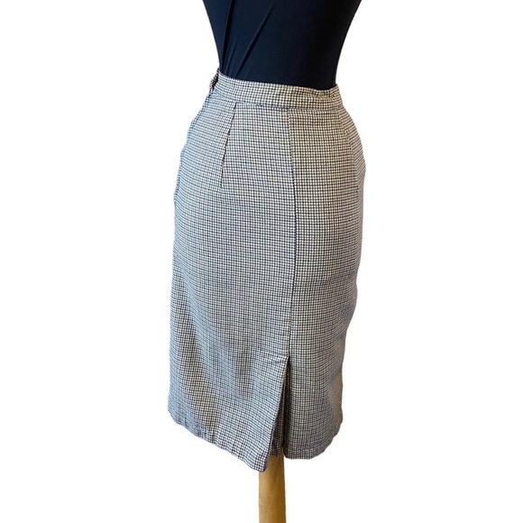 Vintage Snyder Craft Wool Checkered Pencil Skirt - Picture 4 of 14